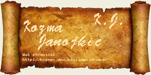 Kozma Janojkić vizit kartica